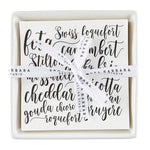 Ceramic Napkin Tray + Cheese Napkins
