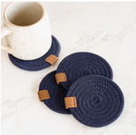 Woven Round Coasters S/4