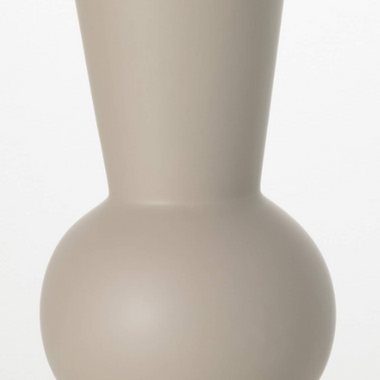 Matte Gray Gourd Vase