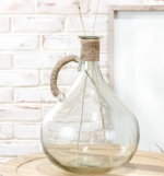 Clear Bottle with Jute Rope