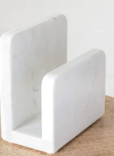 White Marble Napkin Holder