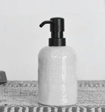 White Textured Soap Pump