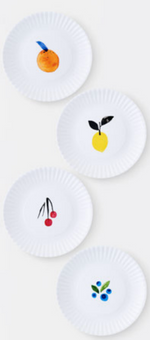 7.5" Melamine Fruit "Paper" Plate