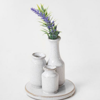 Artisan Vases on Plate