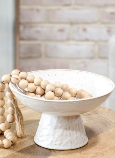 White Raised Ceramic Bowl