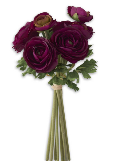 10" Dark Purple Ranunculus Bundle