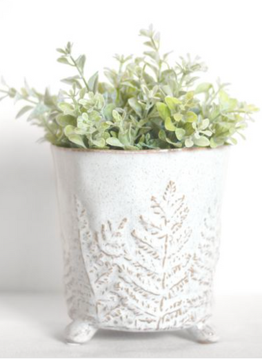 5.9" Engraved Fern Vase