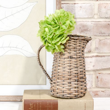 Wicker Pitcher Vase