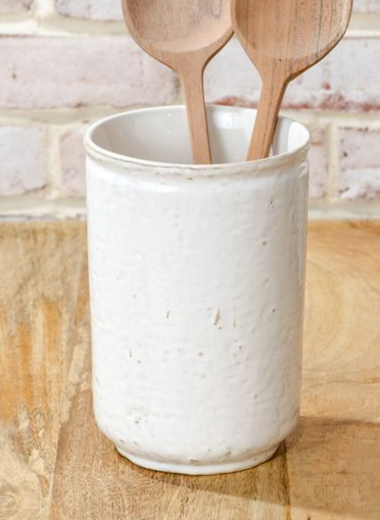 White Ceramic Utensil Holder