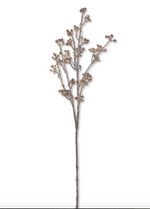24" Powdered Brown Berry Stem