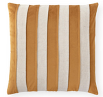 20x20 Mustard Stripe Velvet Pillow