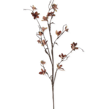40" Brown Magnolia Blossom Spray