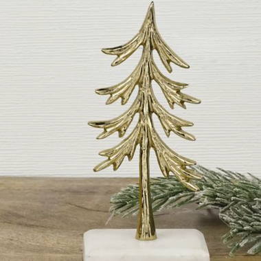 Gold Metal Tree on Marble Base