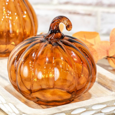 5.5" Glass Pumpkin Cloche