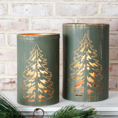 Sage Green Tree Lantern