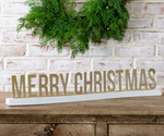 Gold Merry Christmas Shelf Sitter