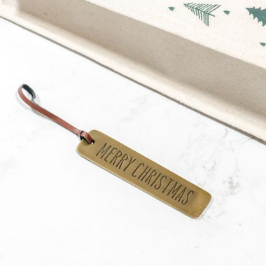 Metal Merry Christmas Gift Tag