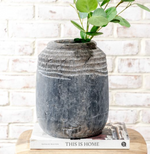 10.65" Black Antiqued Vase