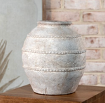 10" Antique Taupe Deco Vase