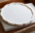 Scalloped Marble Tray