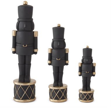 Matte Black Nutcrackers on Drum