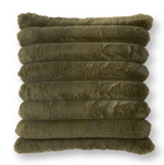 18x18 Dark Green Vegan Fur Pillow