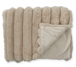 Tan Vegan Fur Throw Blanket