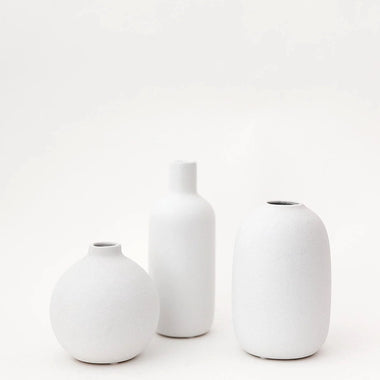 White Matte Vases