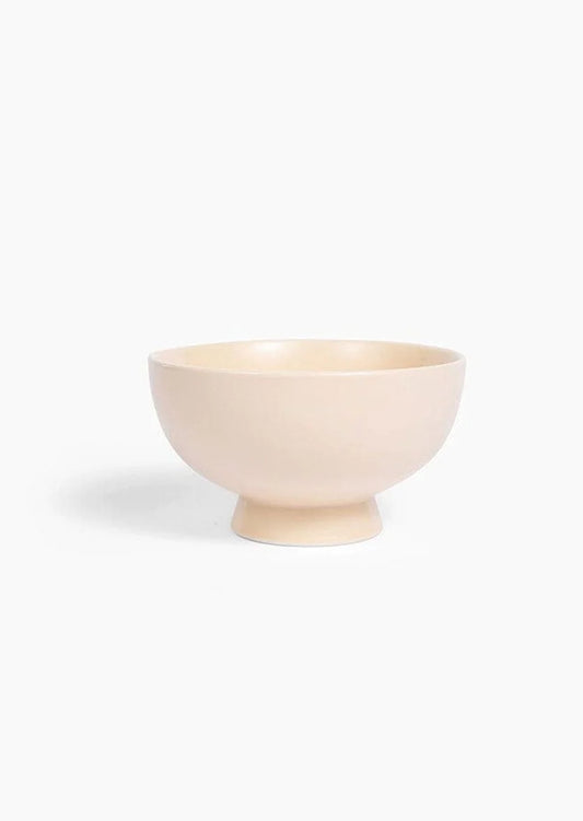 Small Ecru Ceramic Compote
