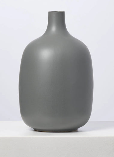 12" Matte Charcoal Jug Vase