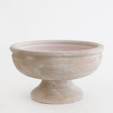 Earthy Mauve Ceramic Compote Bowl