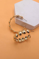 Gold Bubble Hoop Earrings:  Gold