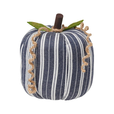 Large Navy Striped Pumpkin