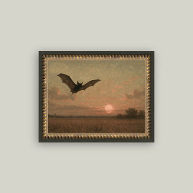 8x10 Bat at Dusk Framed Art