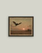8x10 Bat at Dusk Framed Art