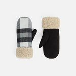 Sherpa Cuff Plaid Mitten