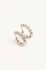 Silver Sparkle Huggie Earrings