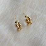 Criss Cross Gold Hoop Earrings