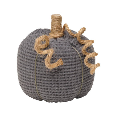 Small Dark Gray Waffle Pumpkin