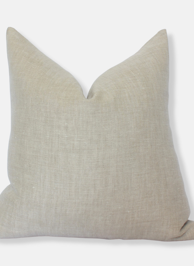 20x20 Oatmeal Beige Linen Pillow Cover