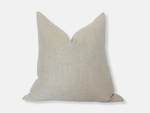 18x18 Oatmeal Beige Linen Pillow Cover
