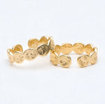 Emory Gold Hammered Adjustable Ring