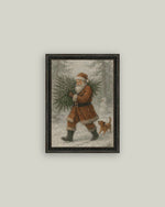 8x10 Santa with Tree Framed Art