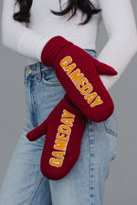 Maroon & Gold Game Day Mittens