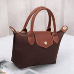 Britney Nylon Double Handle Crossbody Bag - Taupe