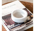 White Round Marble Tray