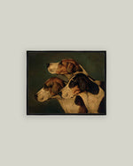 5x7 Three English Foxhounds Framed Art