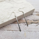 Metal Stick Earrings - Silver