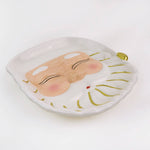 Santa with White Hat Dessert Plate
