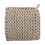 Crochet Cotton Trivet - Natural